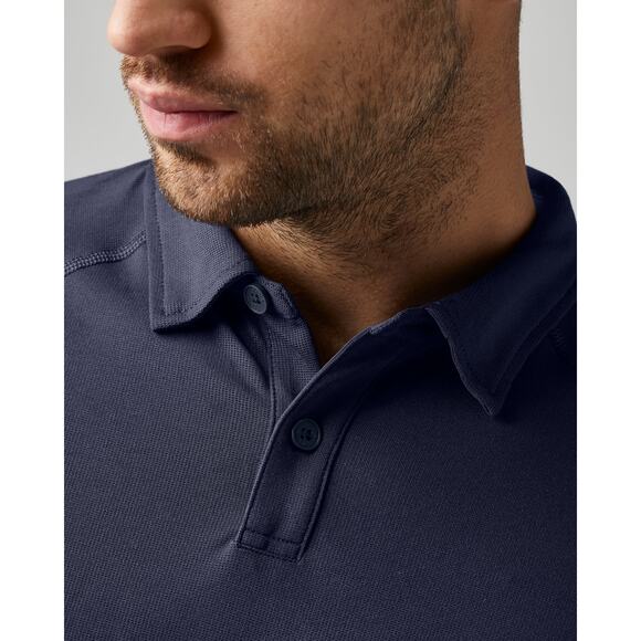 Rhone Delta Pique Polo Navy Premium Lightweight Mesh - Picture 12 of 12